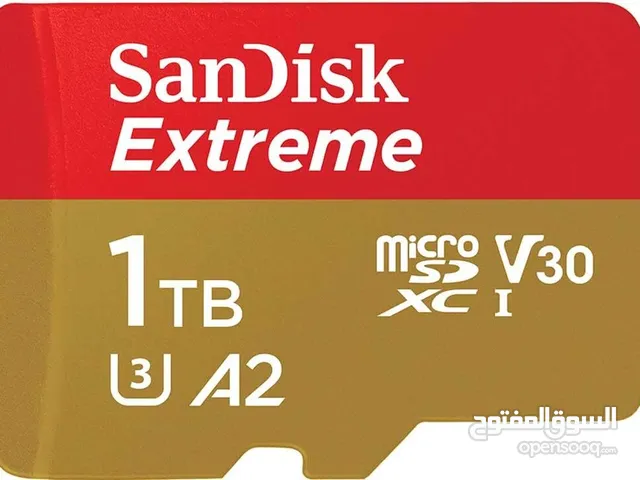بطاقة ذاكرة سانديسك اكستريم حجم 1 تيرابايت للكاميرات والموبايلات وغيره SanDisk Extreme UHS-I U3 micr