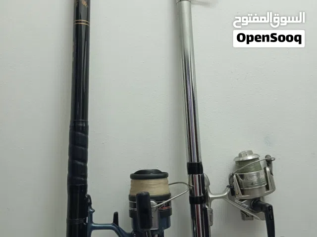 سنارة صيد سمك دايوا 8000   و3500 قصبه طول 4.50 أصلى مع قصبه طول 2.10 صلابه 25 يابانى