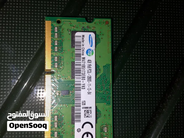 رام لابتوب Samsung DDR3 سعة 4GB أصلية بحالة ممتازة