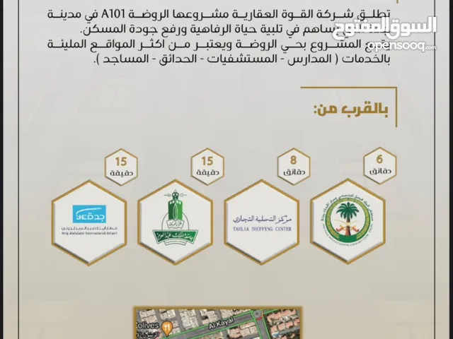 عمارة للبيع حي الروضة جدة مساحه 525 متر