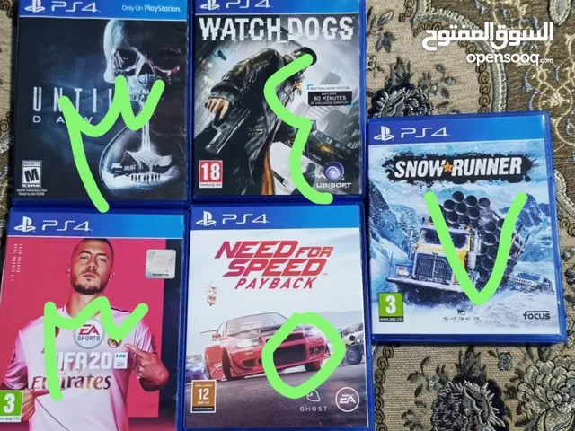 للبيع سيديات بلستيشن 4