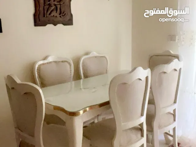 طربيزة سفرة و 6 كراسي خشب زان ابيض عمولة