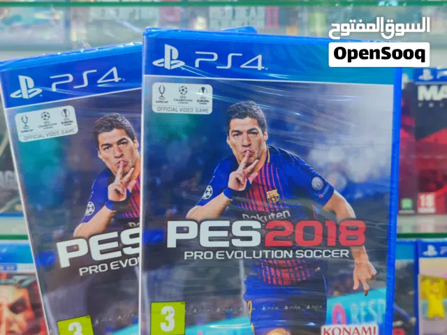 لعبة كرة القدم pes2018 جديد مجلتن غير مستعمل أقل سعر بكل الاردن