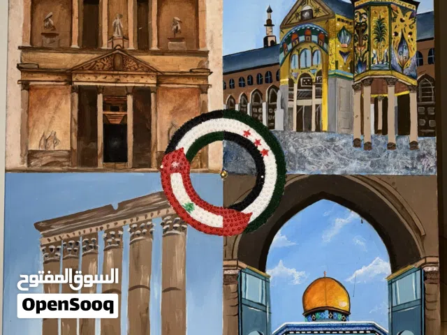 لوحات اكريلك مرسومه يدويه للبيع تصاميم فنيه مميزه