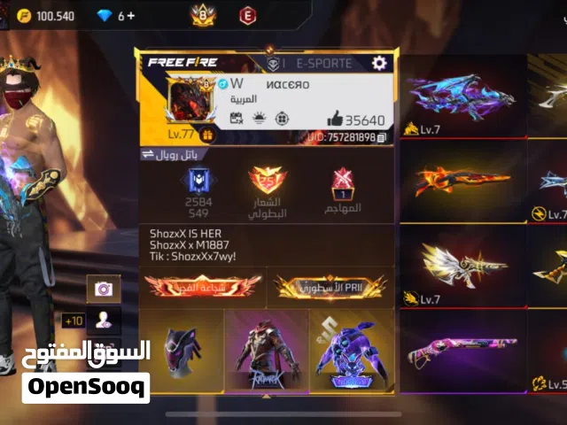 Free Fire Accounts and Characters for Sale in Kénitra