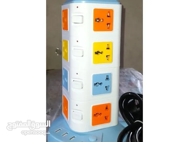 Intelligent Three Generation Tower Extension Socket with Surge Protection and USB Ports