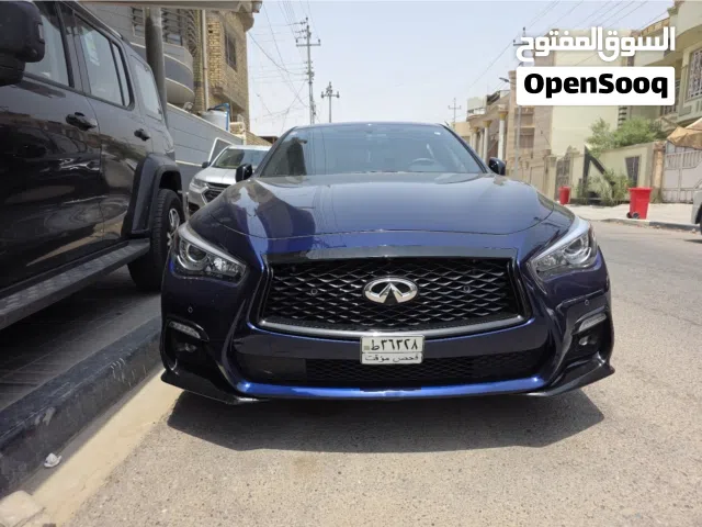انفنيتي q50 2023 sensory 6 لتر تون توربو دفع خلفي  , فل اوبشن بدون رقم  من شركه انفنيتي