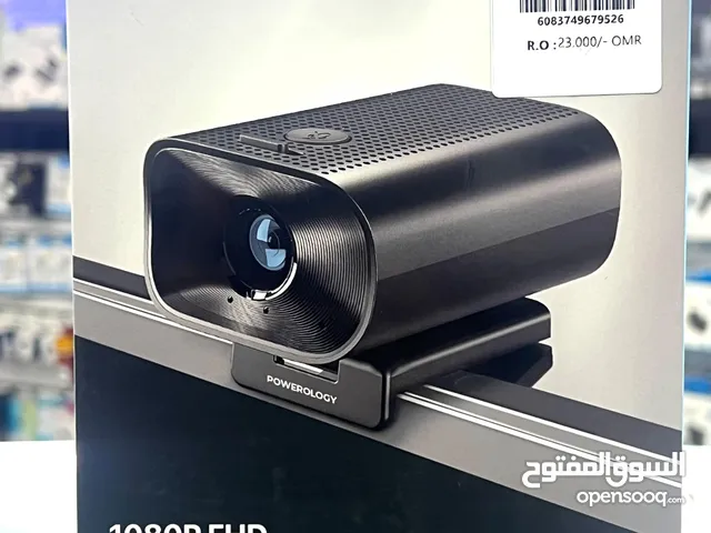 Powerology 1080p Web Cam with 5x Digital Zoom in-built Mic and Speaker- Black