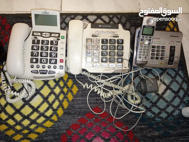 هاتف ارضي عدد 6...15 دينار  راديو ومنبه عدد 2...