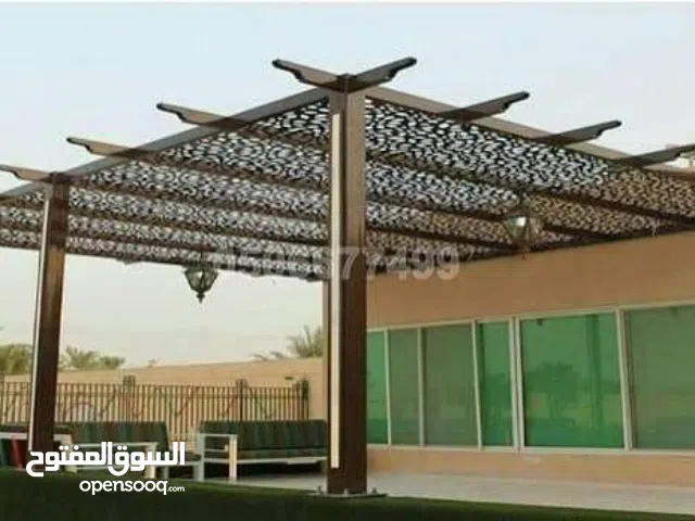 شغل ديكورات سقايف منزليه خشب وحديد سقايف سطح وسقايف جلسات حدايق حسب طلب الزبون