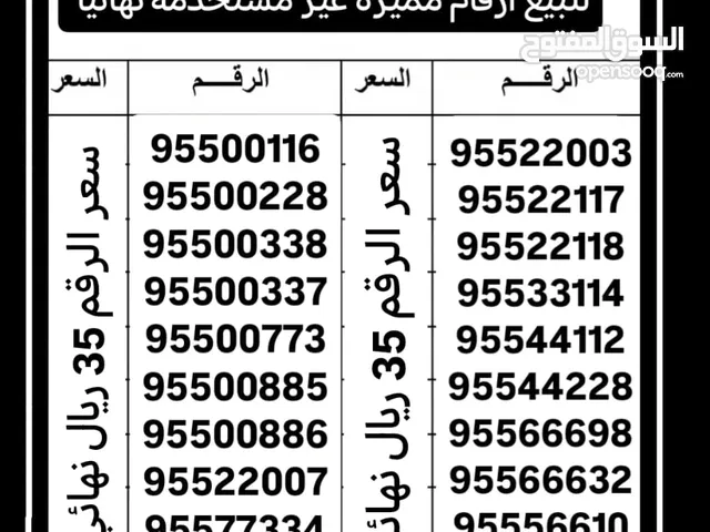 ارقام هواتف مميزة للبيع