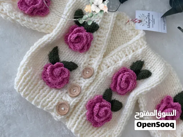 Rose flower Baby Cardigan 0-3 month