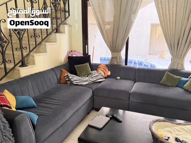 L shape Blue sectional sofa