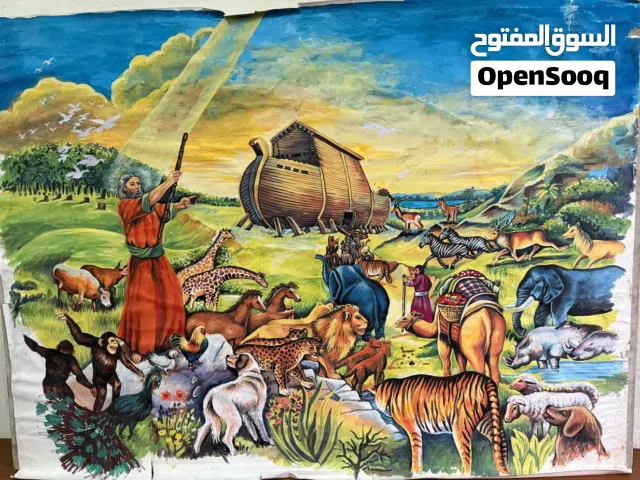 لوحات فنية Handmade مشكلة مرسومة ب الالون الزيتية تواريخ قديمة عليها تواقيع الفنانين