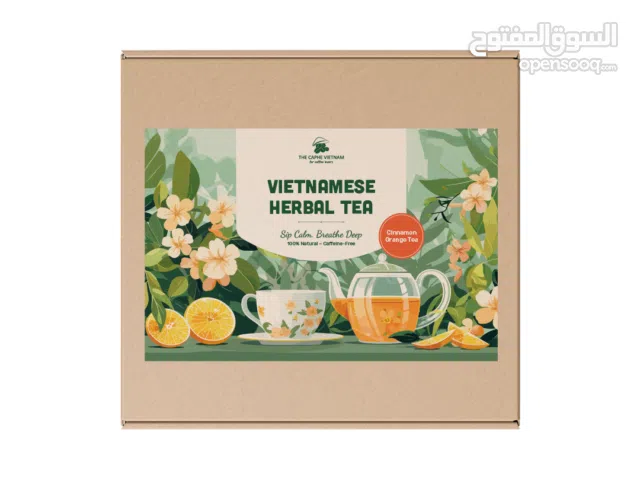 The Caphe Vietnam Cinnamon Orange Herbal Tea - 15 Sachets, Vietnamese Orange Tea