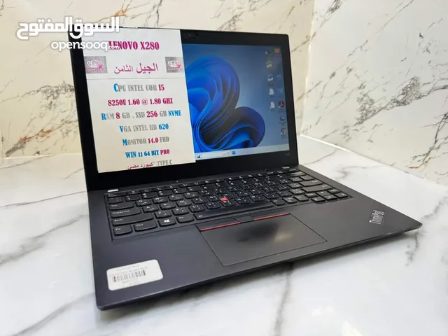 LENOVO X280 CPU CORI5 الجيل الثامن RAM 8 GB DDR4 SSD 256 GB NVME MONITOR 14.0 FHD بضمان شهر