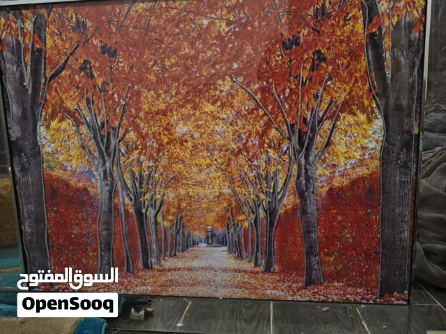 لوحه جداريه عليها رسمه اشجار الخريف الصفراء من Elite Art الحجم  96cm× 76cm اطار مرايه فاخر خصم66%