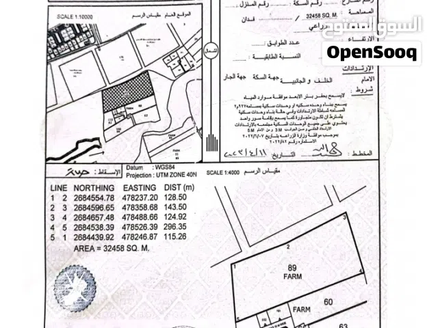 Farm Land for Sale in Al Batinah Sohar