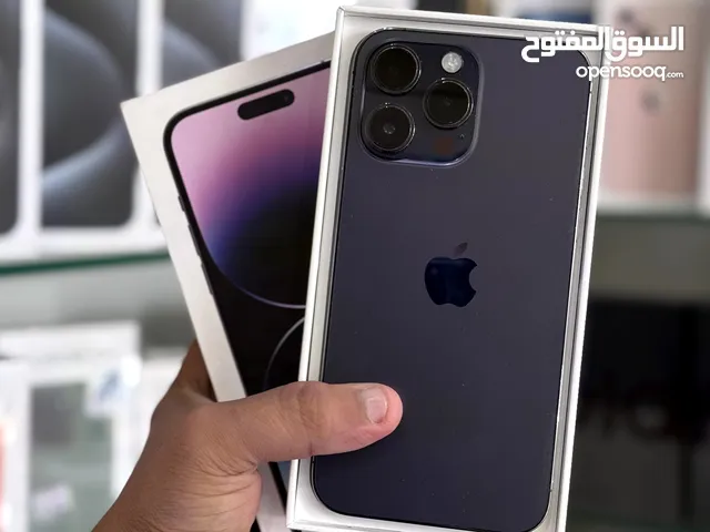 عرض خاص : iPhone 14 pro max 128gb مع الكرتون و الملحقات الهاتف بحالة الوكالة بدون اي مشاكل و مع ضمان