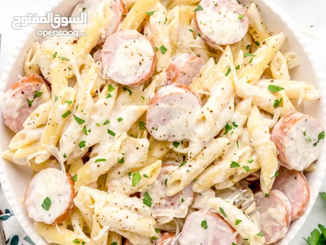 Alfredo sausage pasta made with love