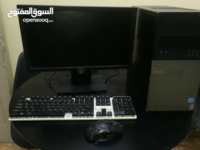 بي سي مكتبي ماركة ديل مع كل اغراضه من شاشه وكيبورد وماوس مواصفات عاليه للبيع على السوم