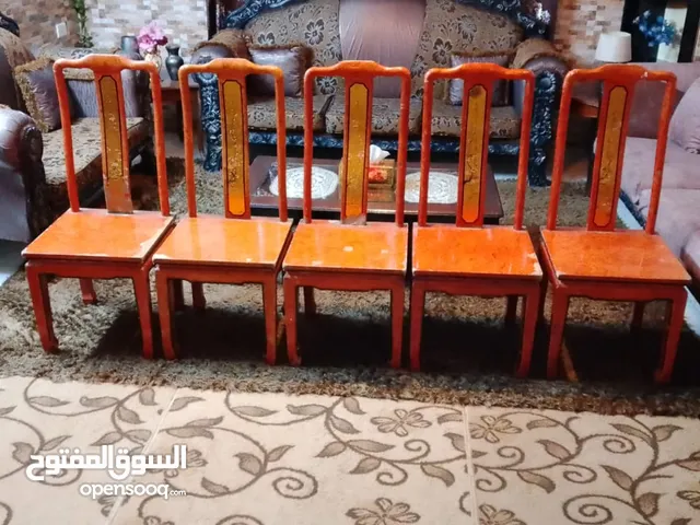 خمس كراسي طاوله سفراء فقط مستعمل للبيع