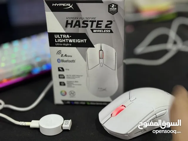 ماوس هايبر اكس مستعمل شبه جديد وزنه 60 غرام جداً خفيف وايرلس وبلوتوث شحن وحده تنظيم 100ساعه استخدام