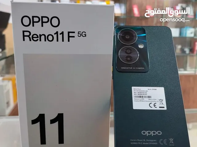 مشغل ايام oppo Reno 11F 5G رام 16 جيجا 256 أغراضة والكرتونه الأصلية متوفر توصيل