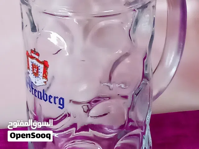 كأس أنتيك من الزجاج النمساوي الأصلي المختوم سعة 1 لتر