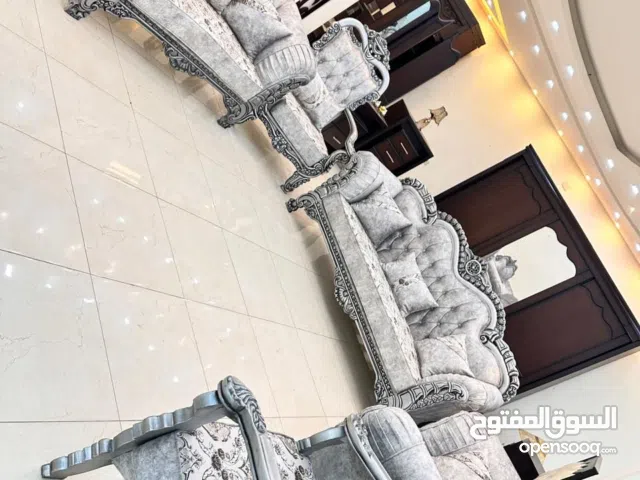 طقم كنب مصري دمياطي 9 مقاعد خشب زان