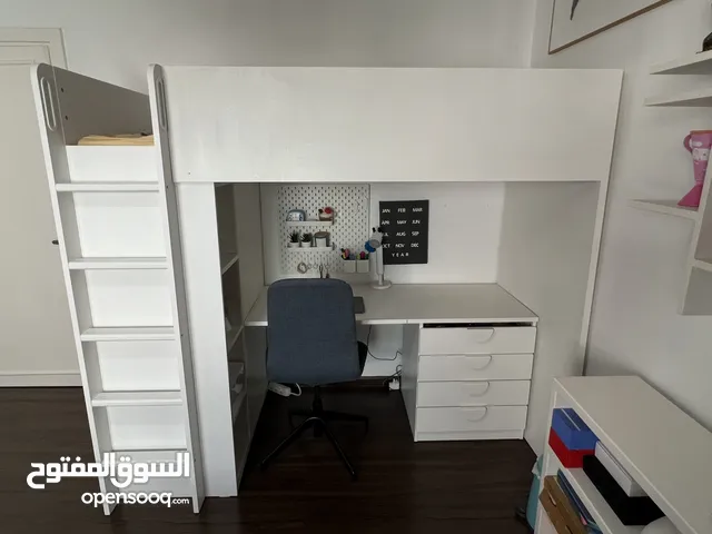 IKEA SMÅSTAD Loft bed, white with frame/with desk with 3 drawers, 90x200 cm