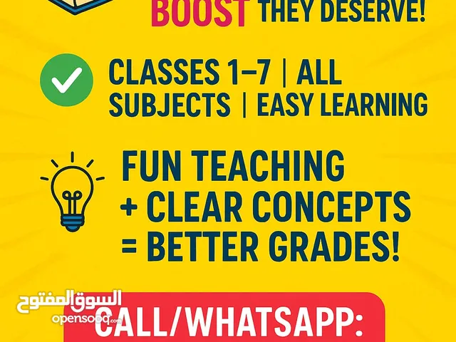Home and online tuition - Grades 1 to 7