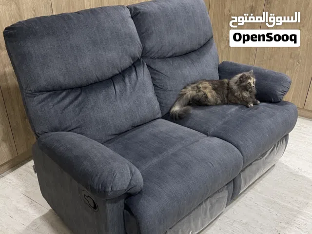 2 Seater Fabric Motion Recliner-Navy
