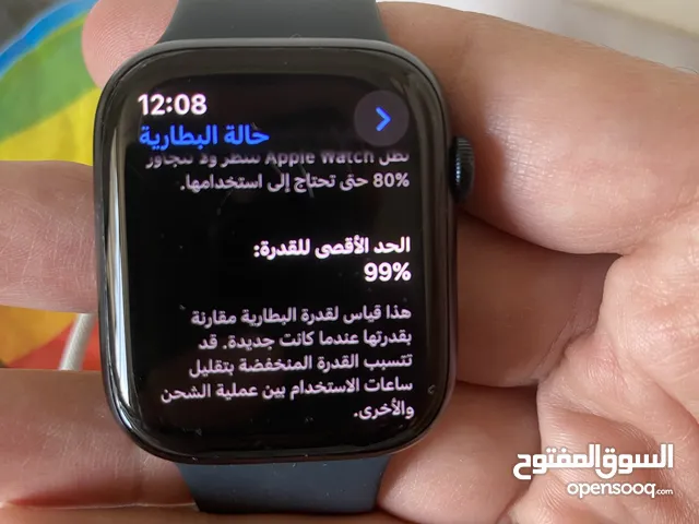 ساعة ابل جيل تاسع حجم 45 لون اسود صمان ماستر