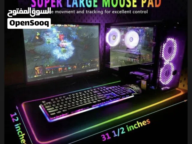 RGB-01 Gaming Mouse Padماوس باد الحجم (80x30cm) سطح ناعم لسرعه الماوس 14 لون انماط متعدده للالوان