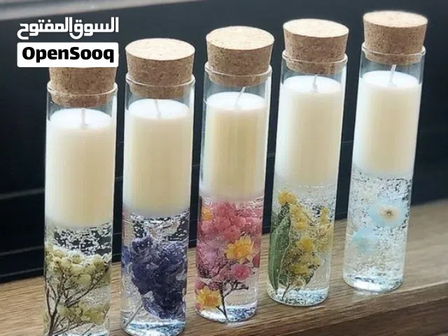 شمع الصوجا الطبيعي معطر و مزين للديكور