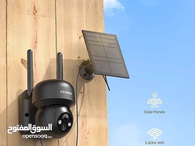 Foaood كاميرا مراقبة خارجية تعمل بالطاقة الشمسية
