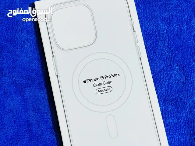 Apple iPhone 15 Pro Max Clear Case with  MagSafe جراب شفاف أبل أصلي شاحن MagSafe جديد