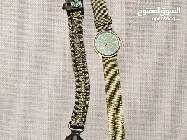 ساعة جيشية فقط 7 دينار مع اسوارة هدية
