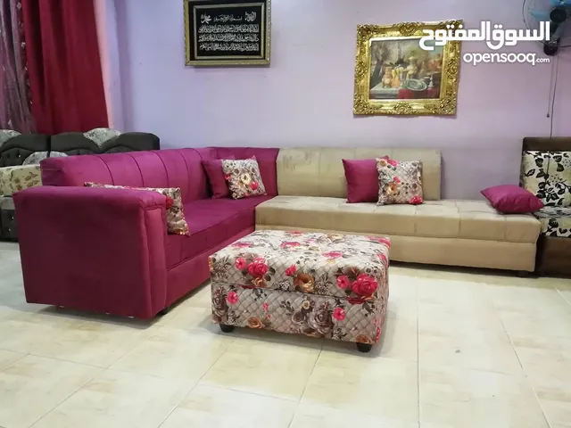 عرض خاص كورنر 9 مقاعد مع كنب مزدوجة + بفه + 7 مخدات