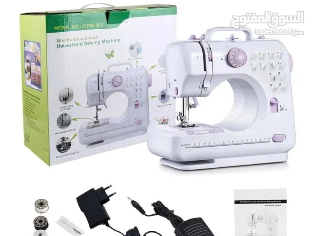 ماكينة الخياطة المنزلية متعددة الوظائف SM-505A كل ما تحتاجه للبدء فورًا تصميم مدمج وخفيف سهلة الحمل