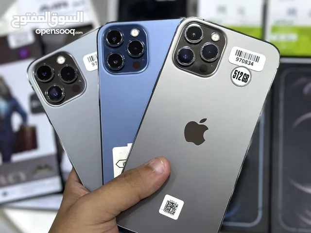 عرض خاص : iPhone 12 pro max 512gb الذاكرة العملاقة هواتف بحالة الوكالة بدون اي شموخ أو مشاكل مع ضمان
