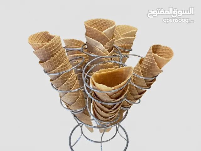 أقماع و أطباق الوافل ايس كريم Ice Cream لأصحاب محلات بيع الآيس كريم Cone Crunch