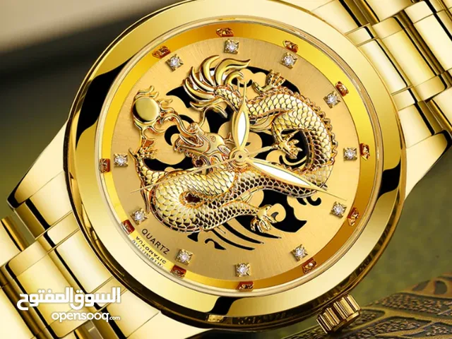 ساعة ذهبية كوارتز فخمة كمية محدودة