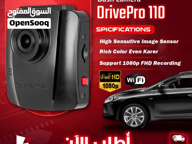 كاميرا داش كام من ترانسد تصوير فل اتش دي Transcend Dash Camera 110 Wifi 1080P FHD