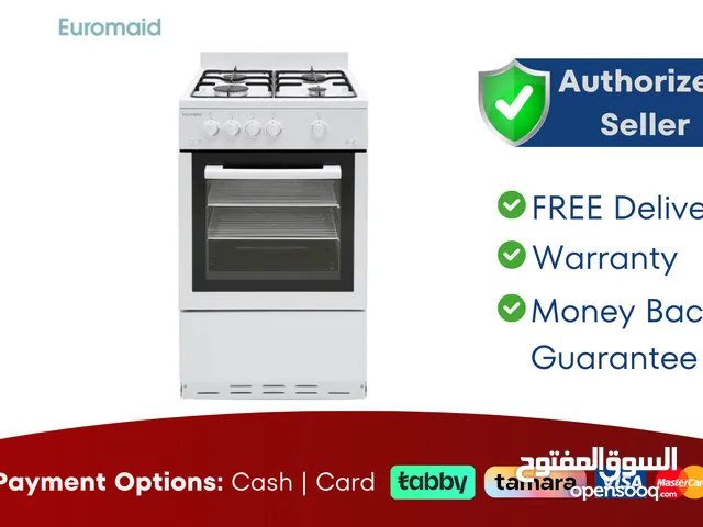 Euromaid 50X60 Cm 4 Burner Cooking Range - 1 Year Warranty - Free Delivery