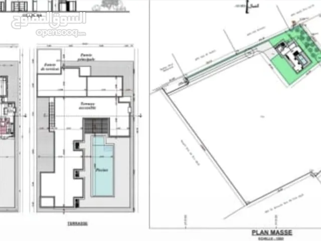 أرض مجهزة وبها فيلا للبيع بدكالة