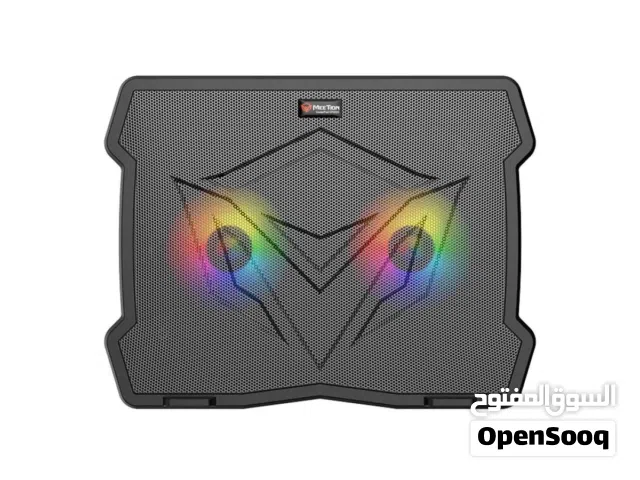 مروحة تبريد بمروحتين جيمنج للابتوبات MEETION 2X RGB LED FANS GAMING COOLING PAD