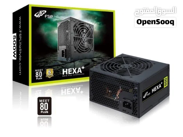 باور سبلاي FSP H2-500 HEXA + 500W 200-240Vac  الدرجة برونز +80 مستخدم بحالة جيدة