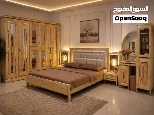 غرفة نوم سويدي ملكي آخر إصدار تصميم ملكي فاخر جودة عالية ومتانة مضمونة تفاصيل أنيقة تخطف الانظار
